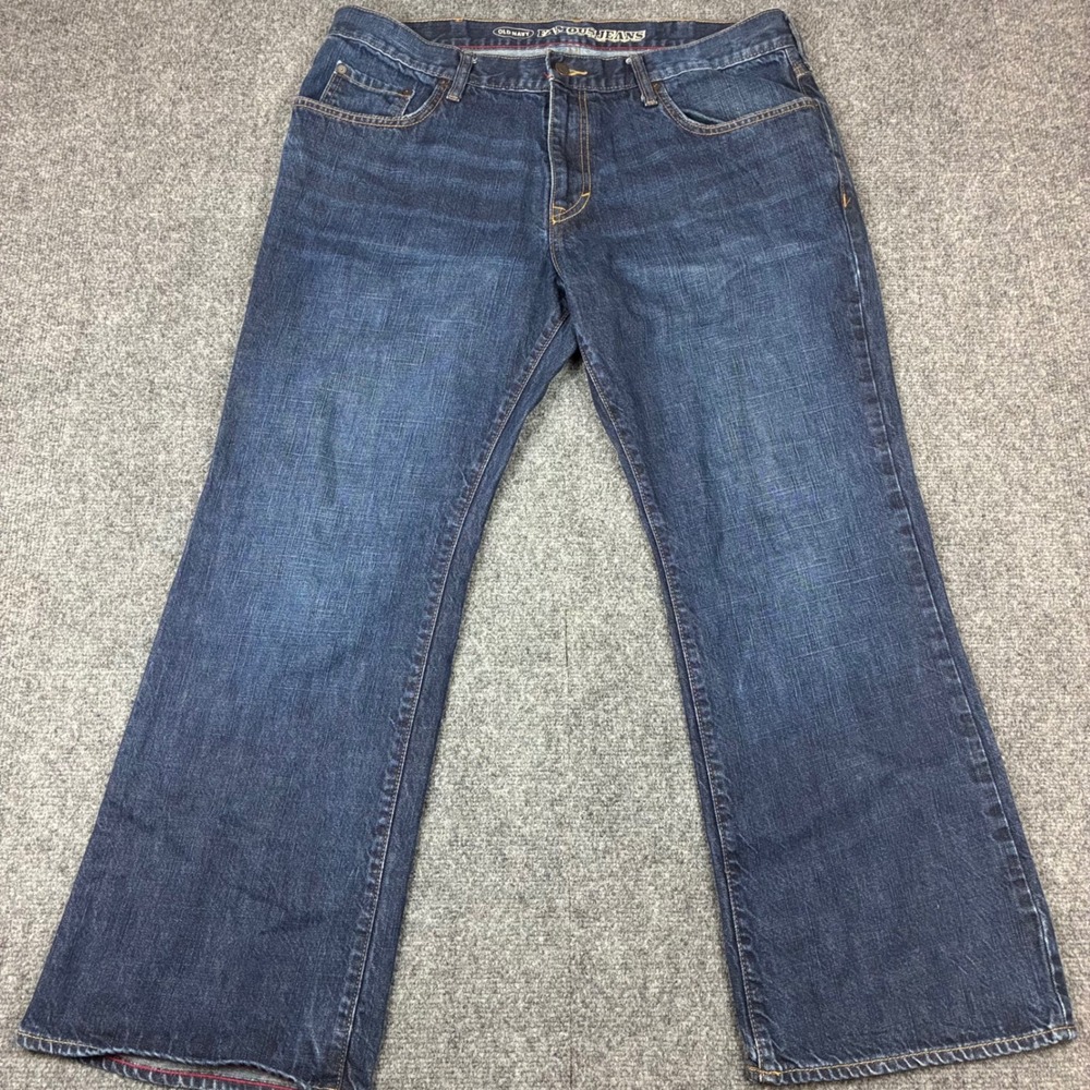 Old Navy Famous‎ Jeans Mens 38x30 Dark Wash Bootcut Denim Blue Pants